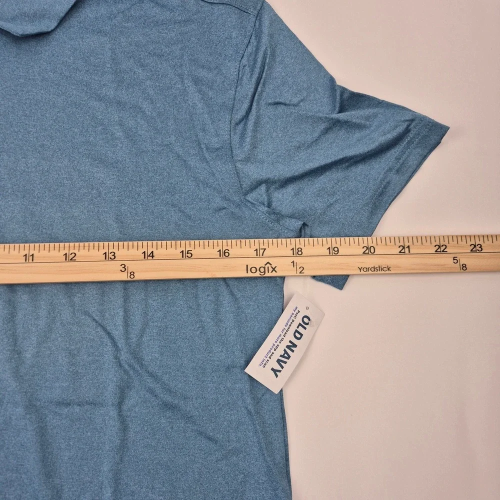 Old Navy Active Polo Shirt Go-Dry Cool Athletic Blue Boys XL (14-16) Uniform NWT